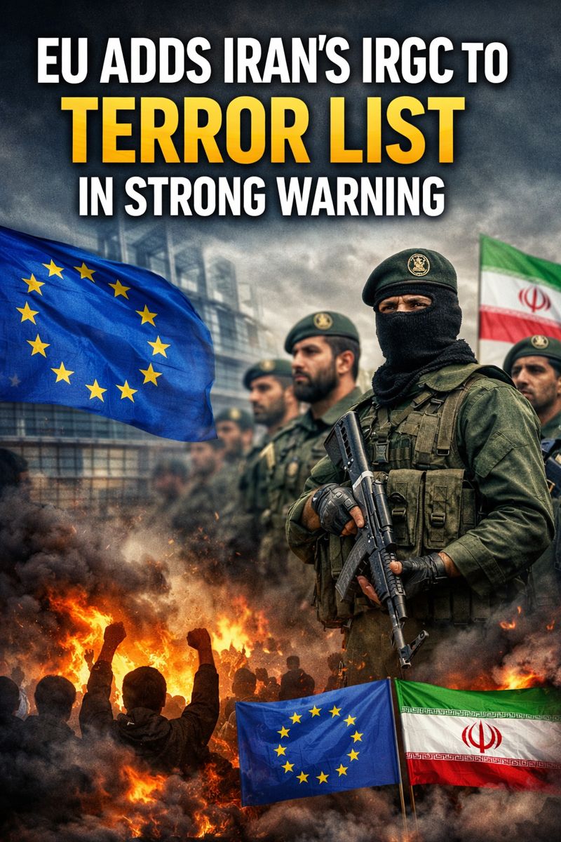 EU Adds Iran’s IRGC to Terror List in strong warning